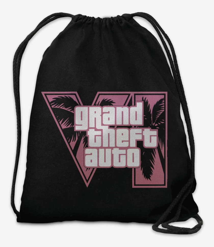 Mochila Negro de GTA 6 Pink