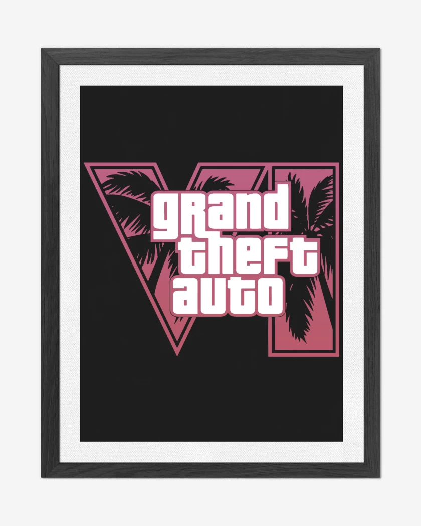 Cuadro decorativo Negro de GTA 6 Pink