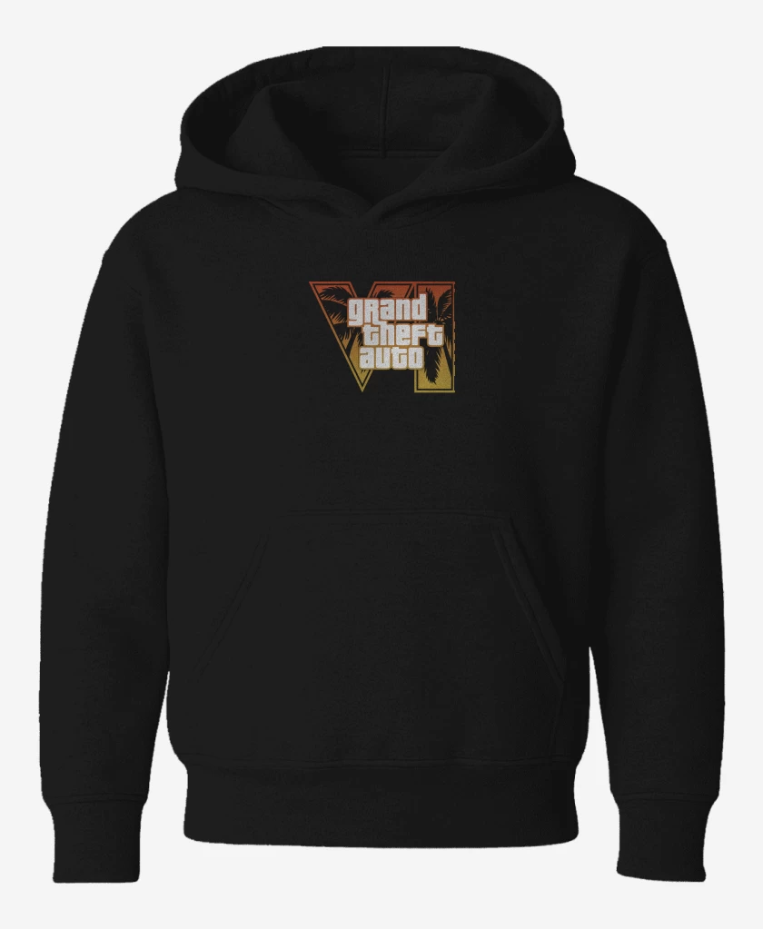 Poleron de niño Negro de GTA 6 Orange