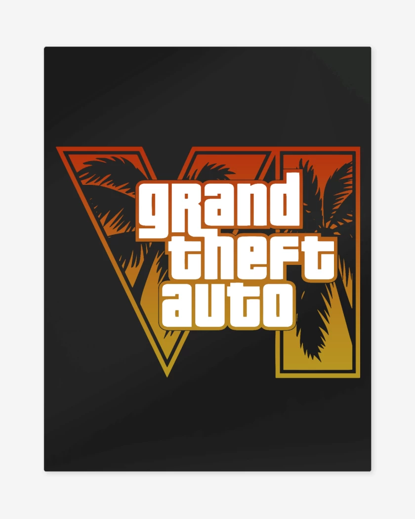 Print metalico Negro de GTA 6 Orange