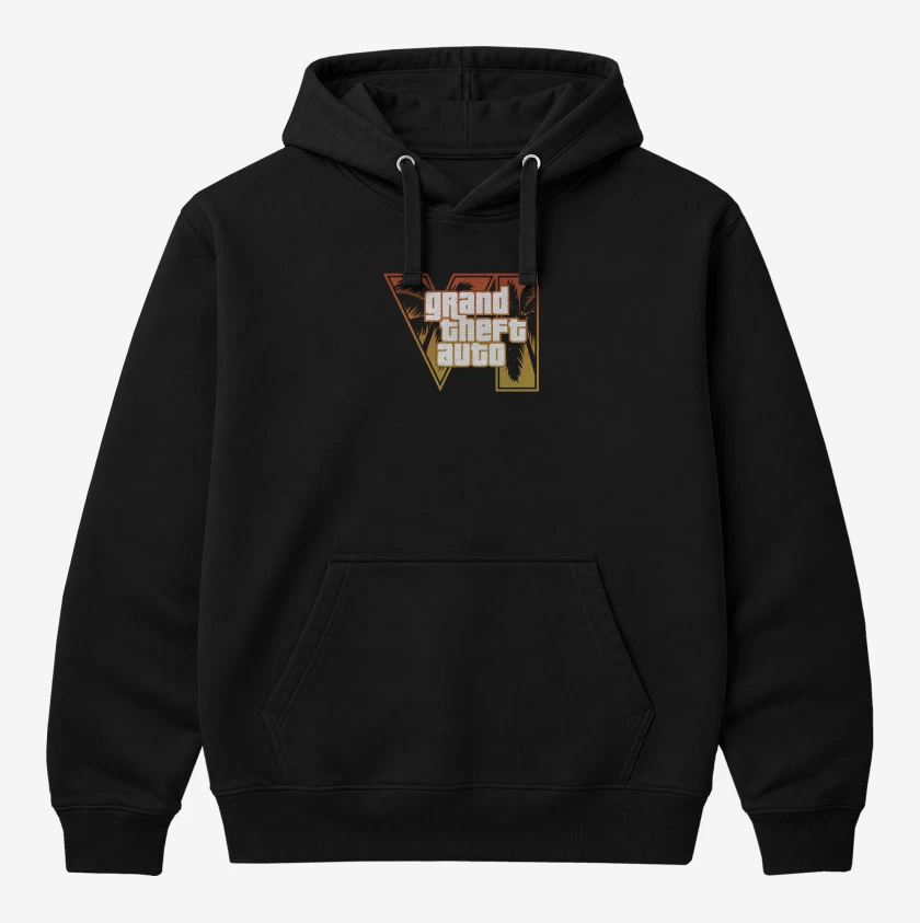 Polerón Canguro Negro de GTA 6 Orange