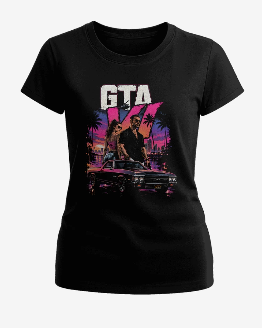 Polera de Mujer Negro de GTA VI Camino SS