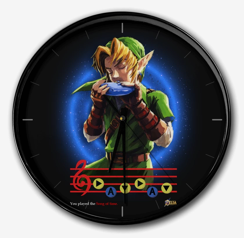 Reloj Negro de Link ocarina songs of time