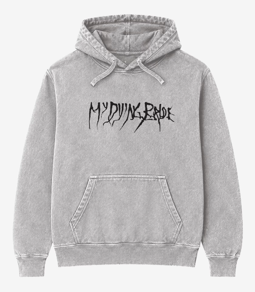 Poleron Canguro Acid Wash Gris Melange de My Dying Bride Logo N