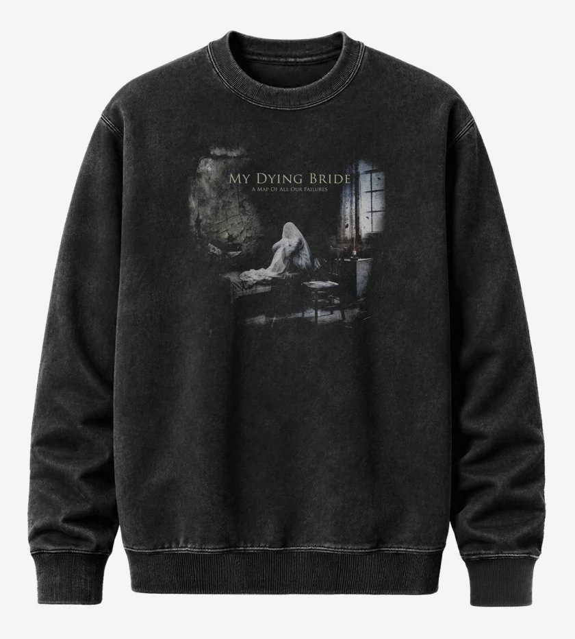 Poleron Polo Acid Wash Negro de My Dying Bride A Map of All Our Failures