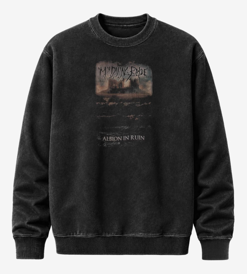Poleron Polo Acid Wash Negro de My Dying Bride Albion in Ruin