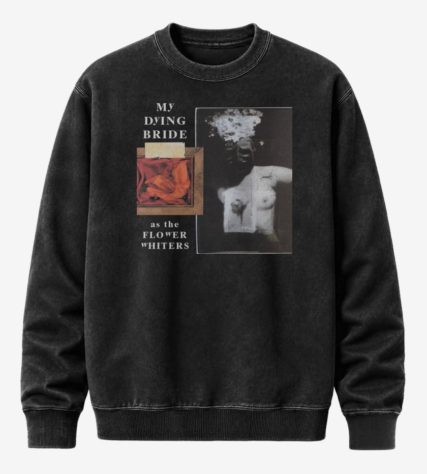 Poleron Polo Acid Wash Negro de My Dying Bride As the Flower Whiters