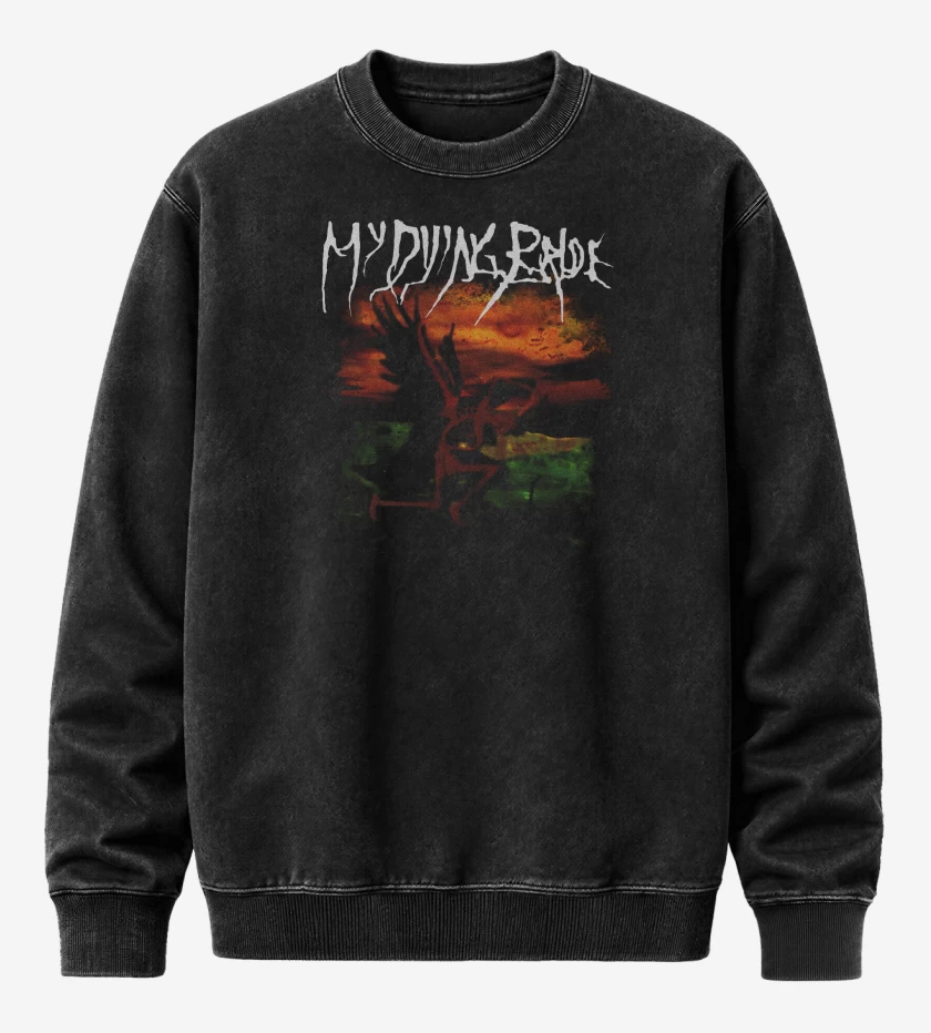 Poleron Polo Acid Wash Negro de My Dying Bride Dreadful Hour