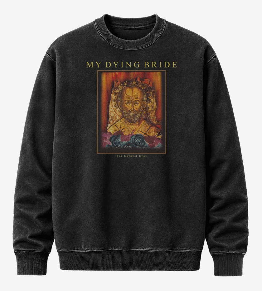 Poleron Polo Acid Wash Negro de My Dying Bride For Darkest Eyes