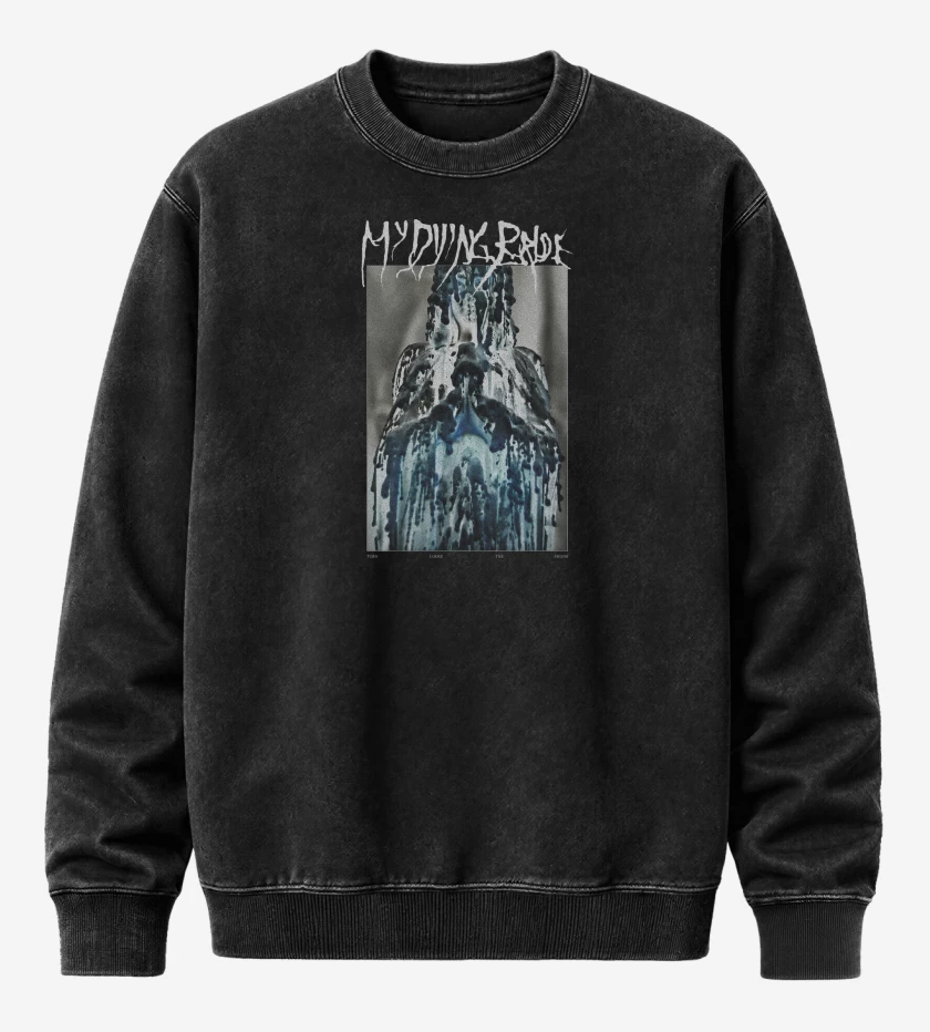 Poleron Polo Acid Wash Negro de My Dying Bride Turn Loose the Swans