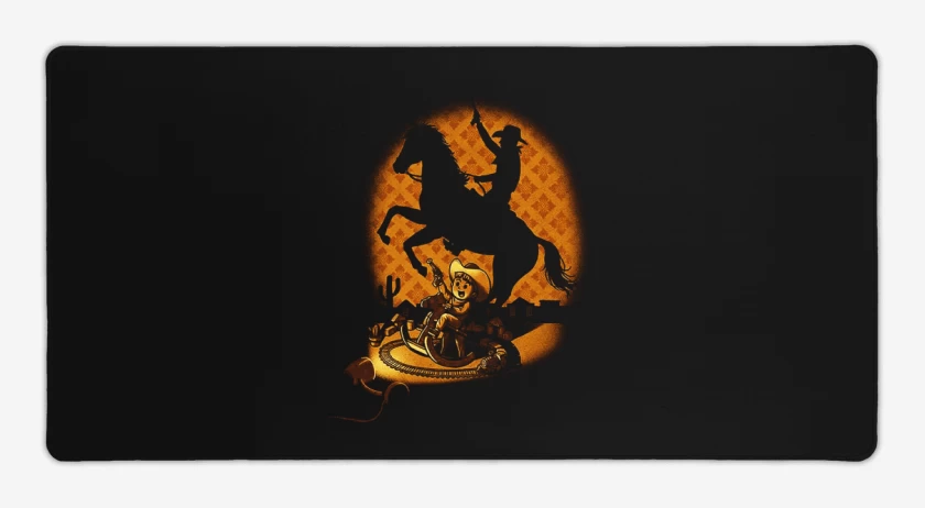 Mouse pad Gamer Negro de Cowboy