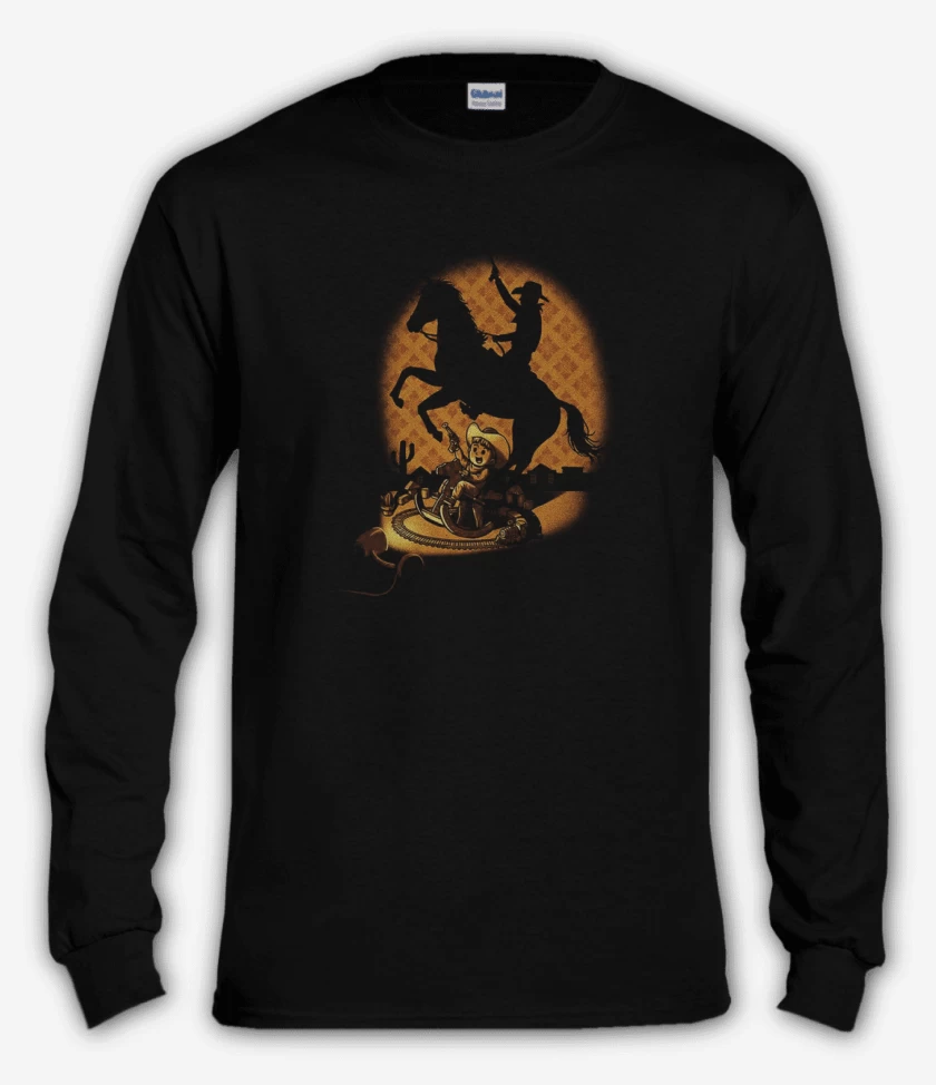 Polera manga larga Negro de Cowboy