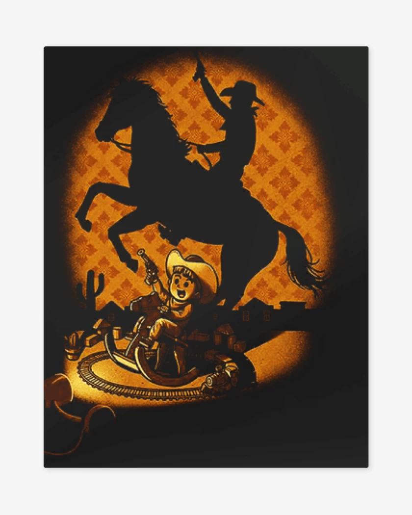 Print metalico Negro de Cowboy