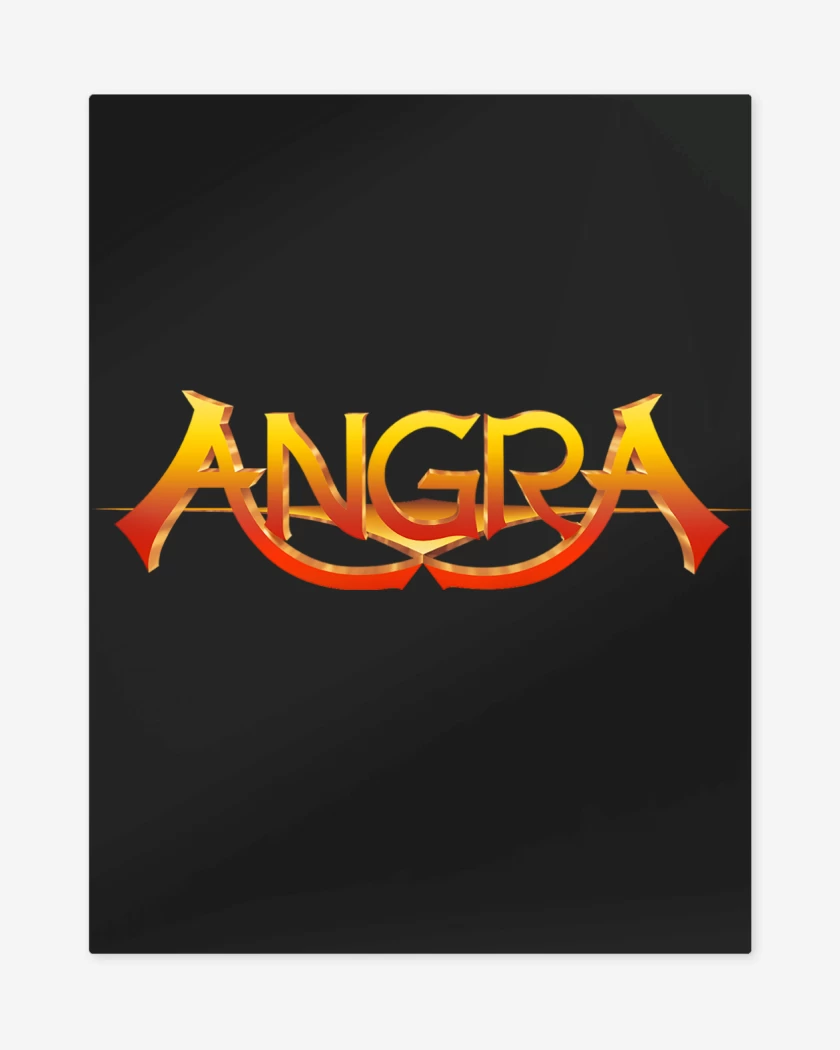 Print metalico Negro de Angra Logo