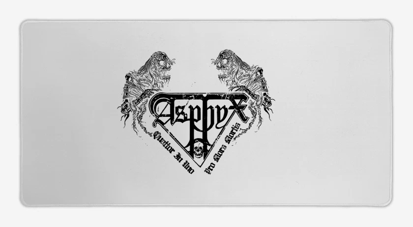 Mouse pad Gamer Blanco de Asphyx Logo II