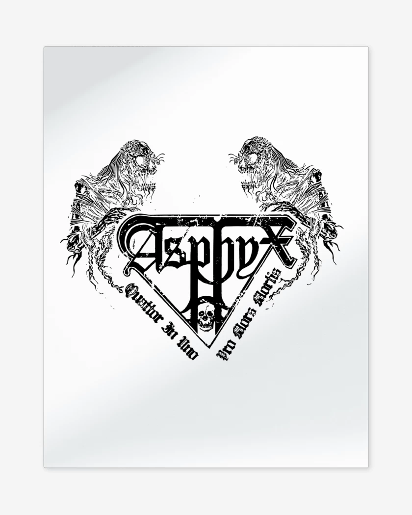 Print metalico Blanco de Asphyx Logo II