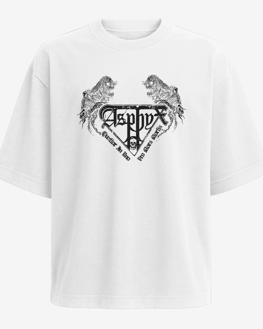 Polera Oversize Blanco de Asphyx Logo II