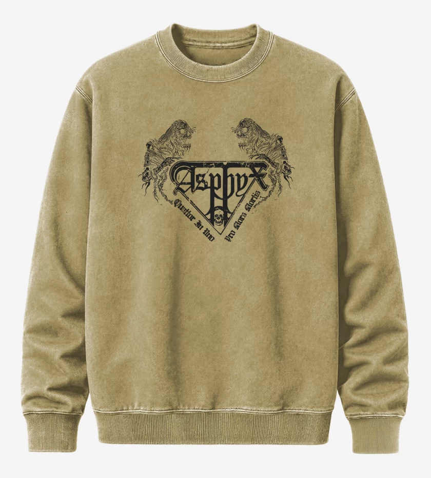 Poleron Polo Acid Wash Beige de Asphyx Logo II
