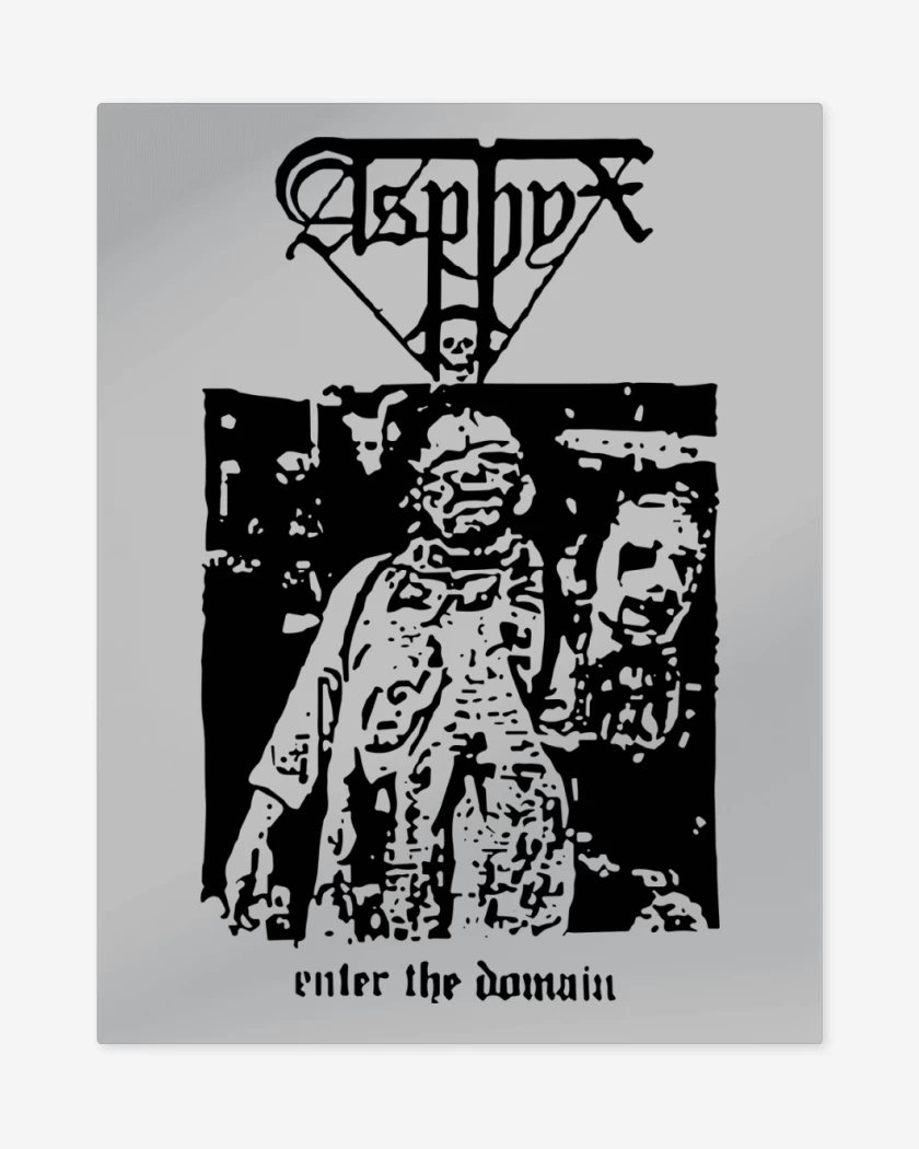 Print metalico Gris Melange de Asphyx Enter the Domain