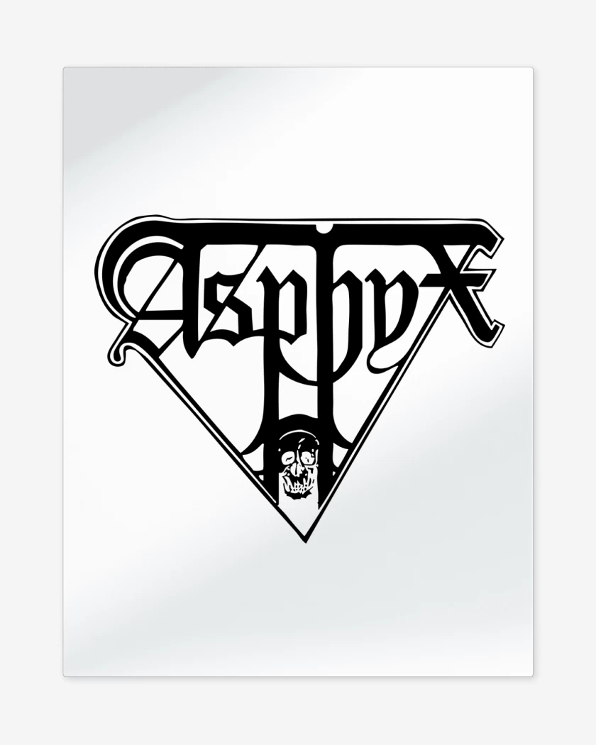 Print metalico Blanco de Asphyx Logo N