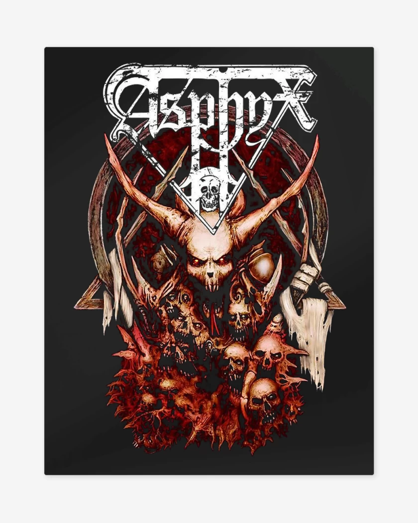 Print metalico Negro de Asphyx Demon