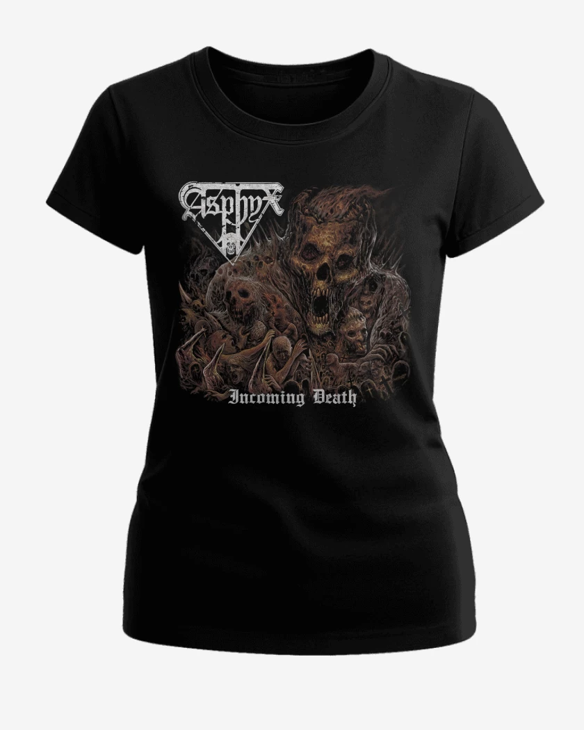 Polera de Mujer Negro de Asphyx Incoming Death