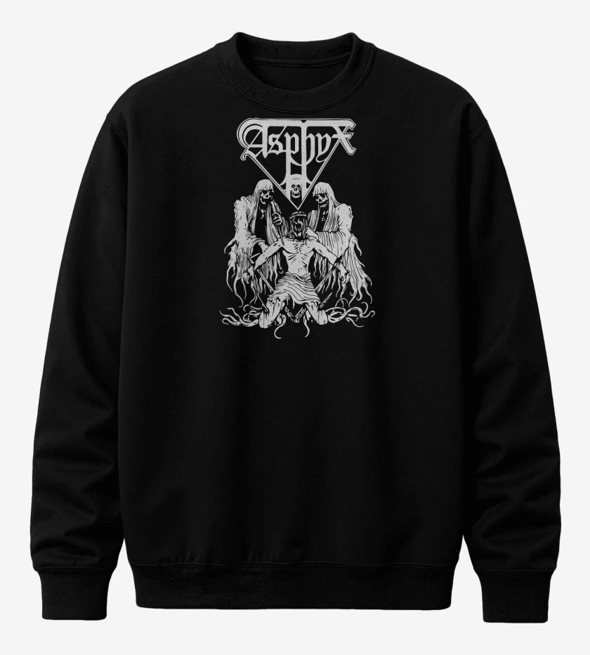 Poleron polo Negro de Asphyx The Krusher