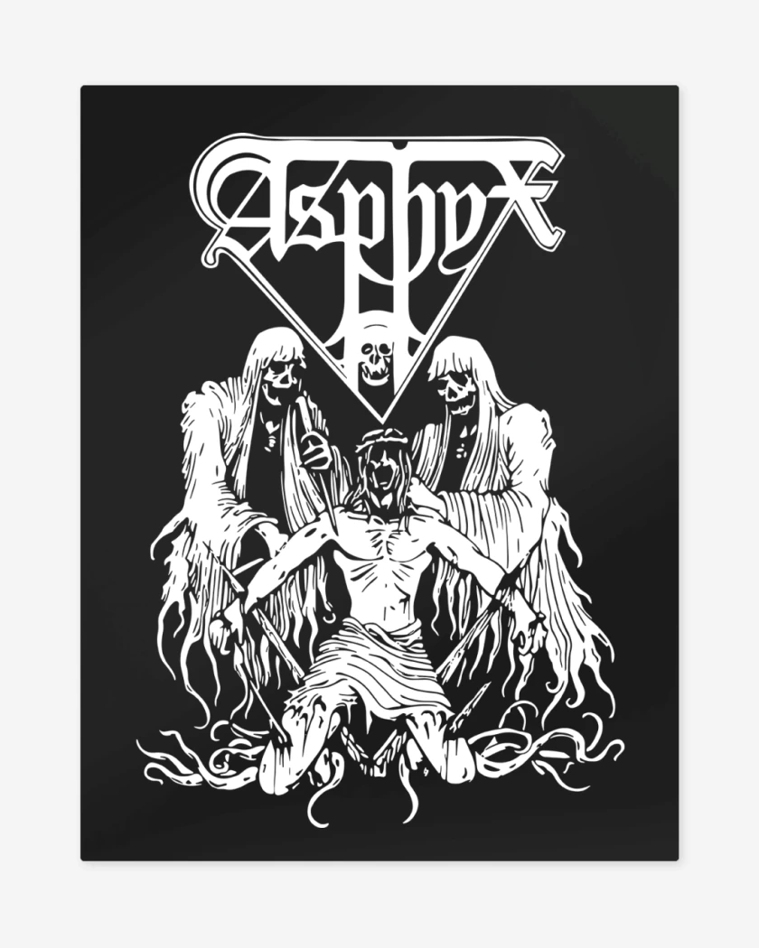 Print metalico Negro de Asphyx The Krusher