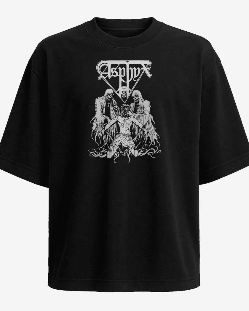 Polera Oversize Negro de Asphyx The Krusher
