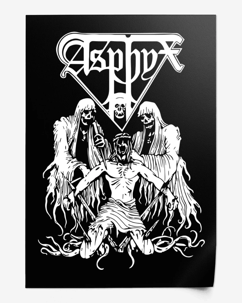 Print Negro de Asphyx The Krusher