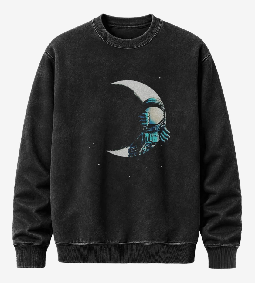 Poleron Polo Acid Wash Negro de Buenas noches