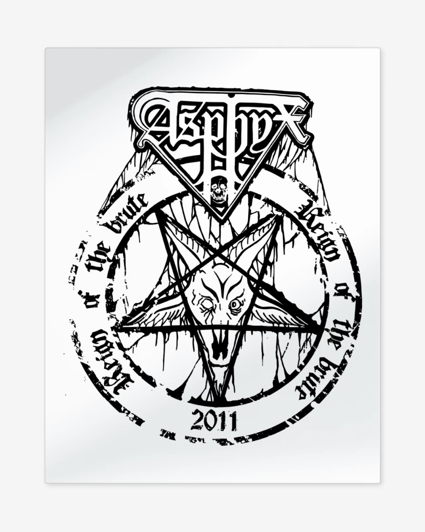 Print metalico Blanco de Asphyx Reign of