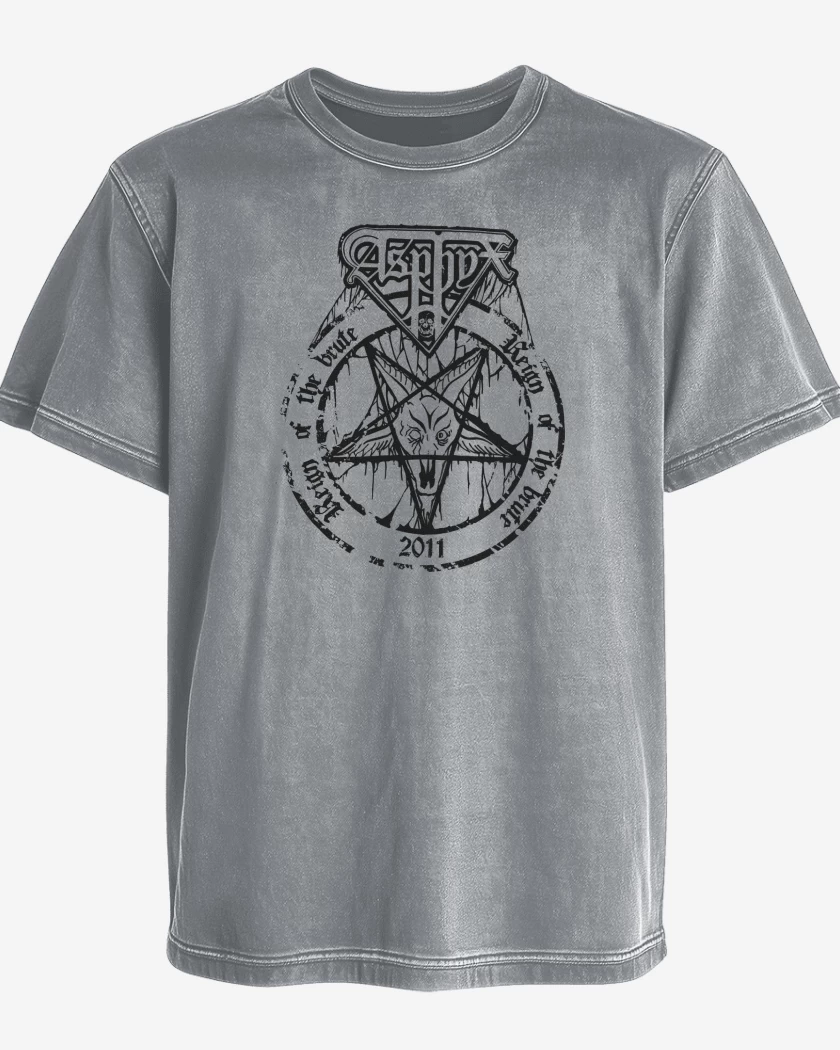 Polera desgastada Gris Melange de Asphyx Reign of