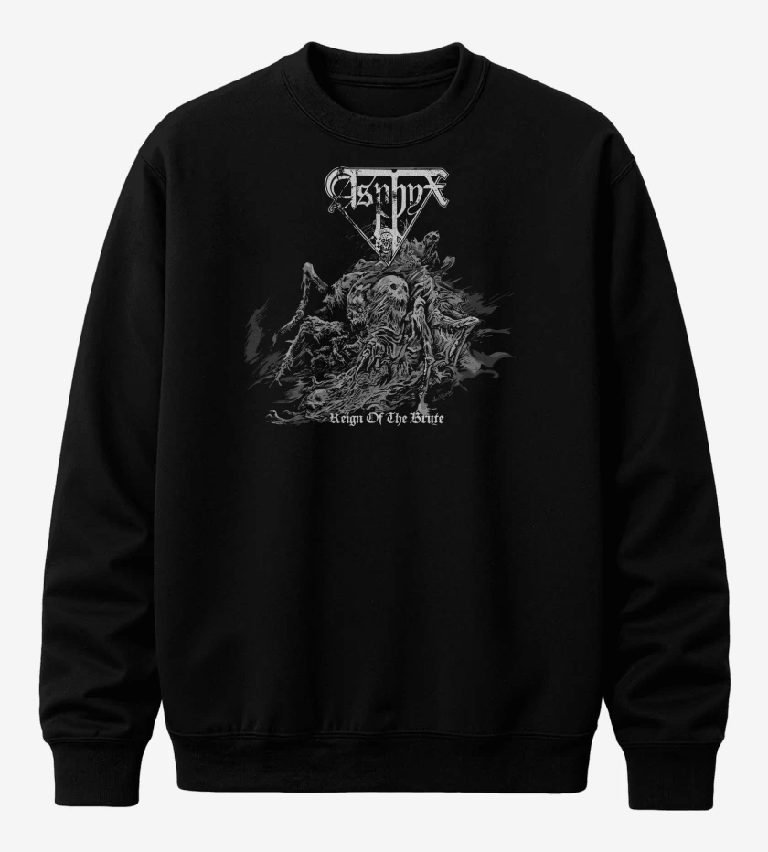 Poleron polo Negro de Asphyx Reign of the Brute