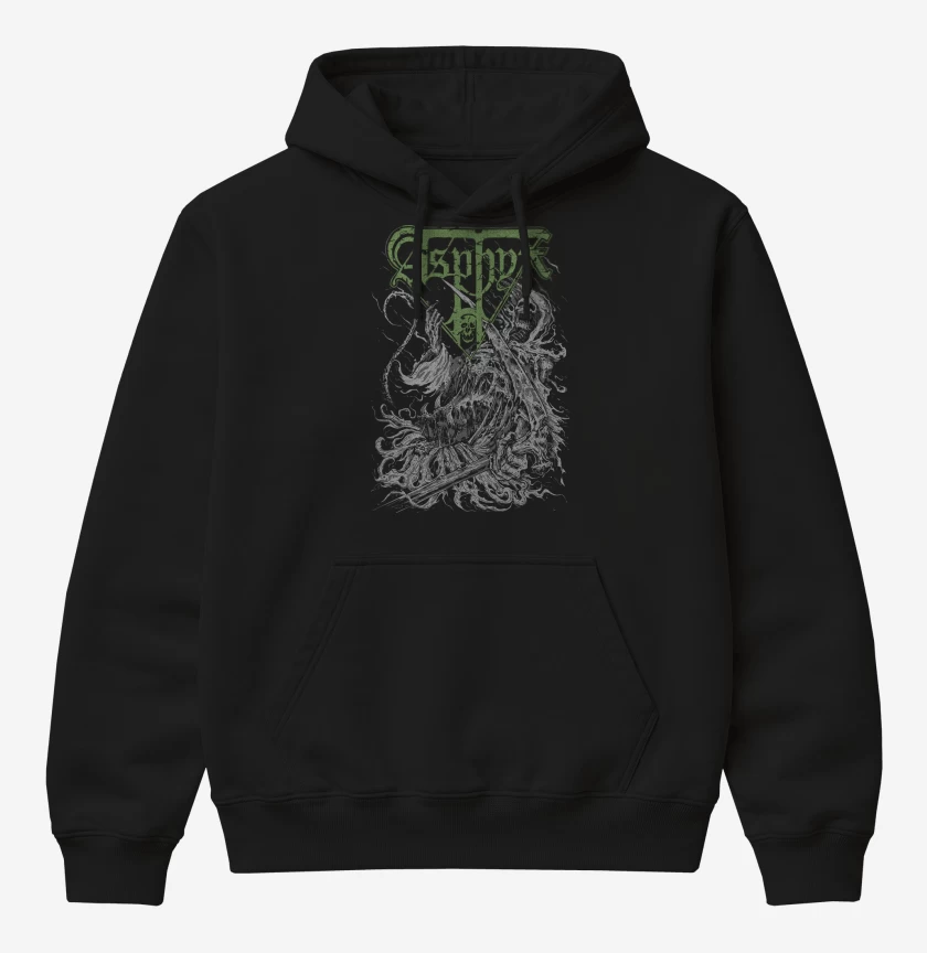Poleron Canguro básico Negro de Asphyx Necro