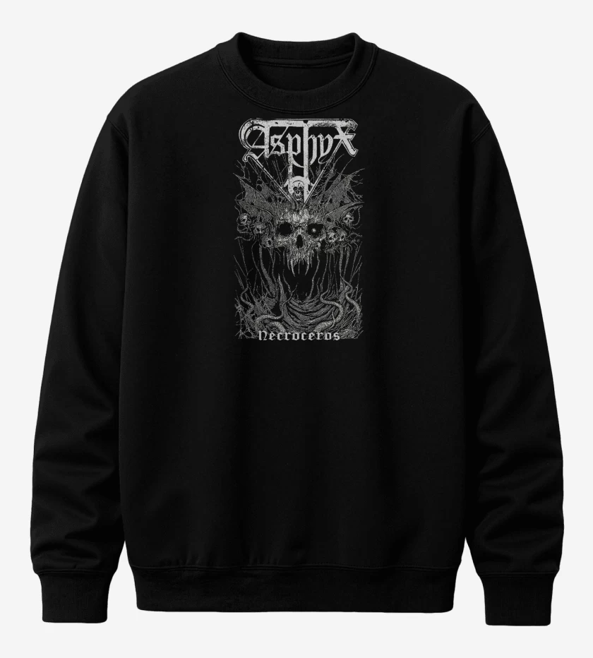 Poleron polo Negro de Asphyx Necroceros