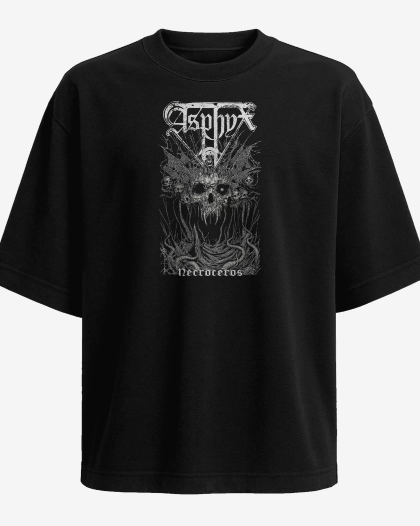 Polera Oversize Negro de Asphyx Necroceros