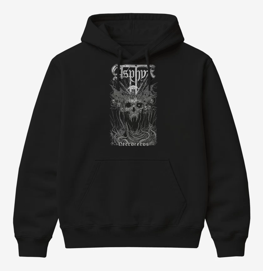 Poleron Canguro básico Negro de Asphyx Necroceros