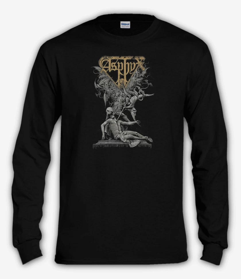 Polera manga larga Negro de Asphyx Death Across
