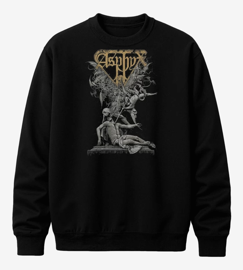 Poleron polo Negro de Asphyx Death Across
