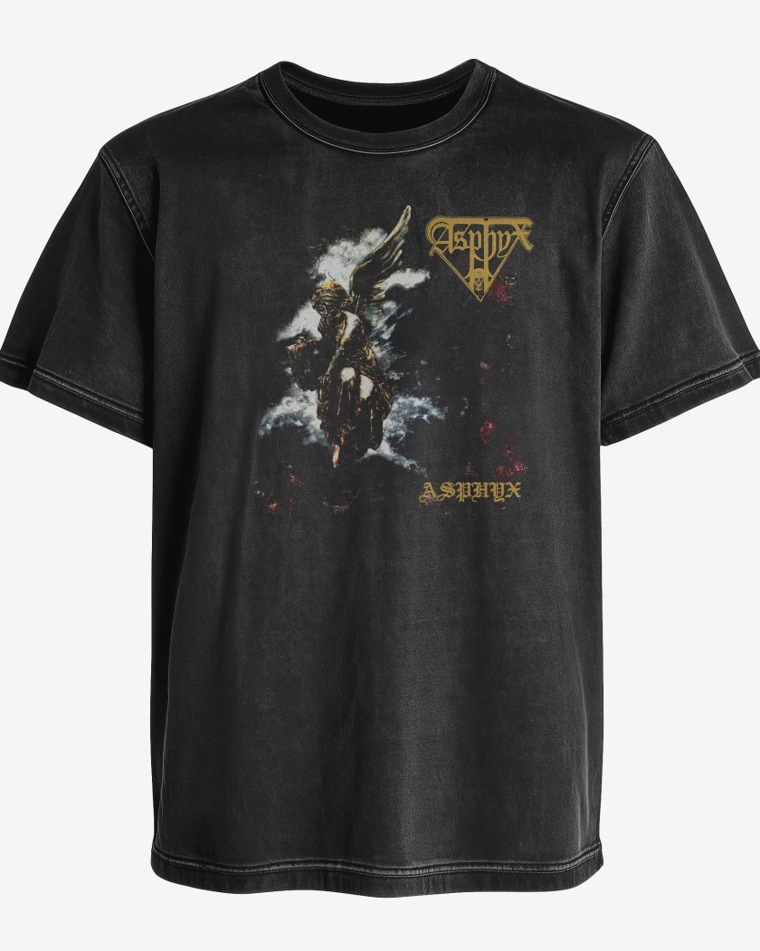Polera desgastada Negro de Asphyx Asphyx