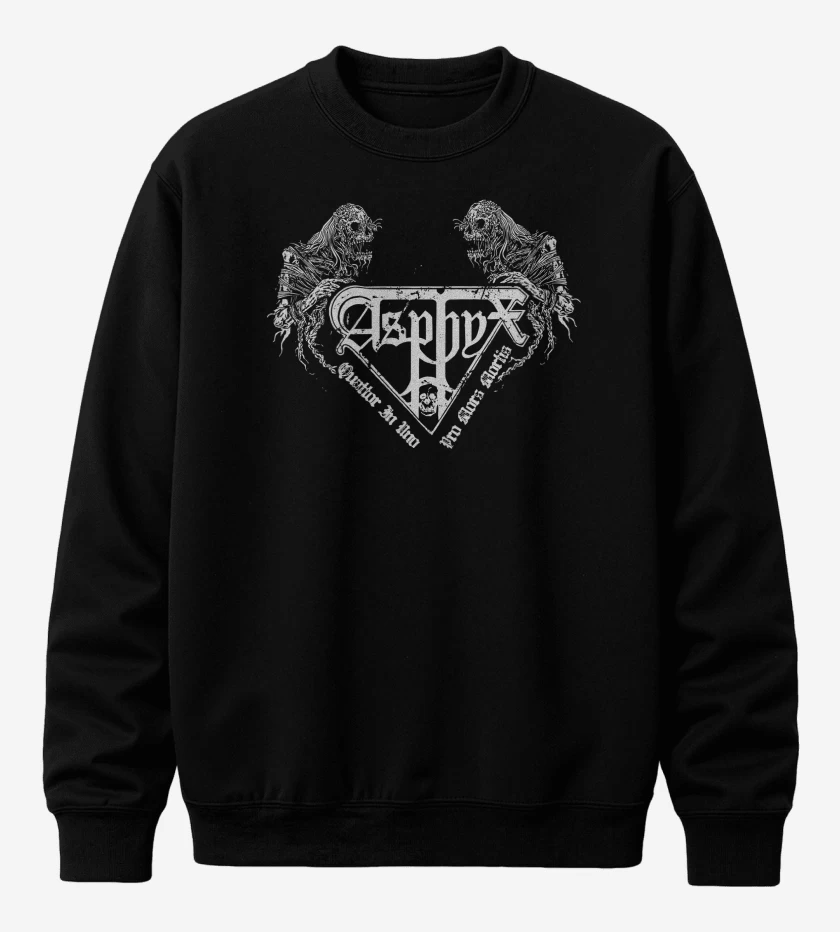 Poleron polo Negro de Asphyx Logo I