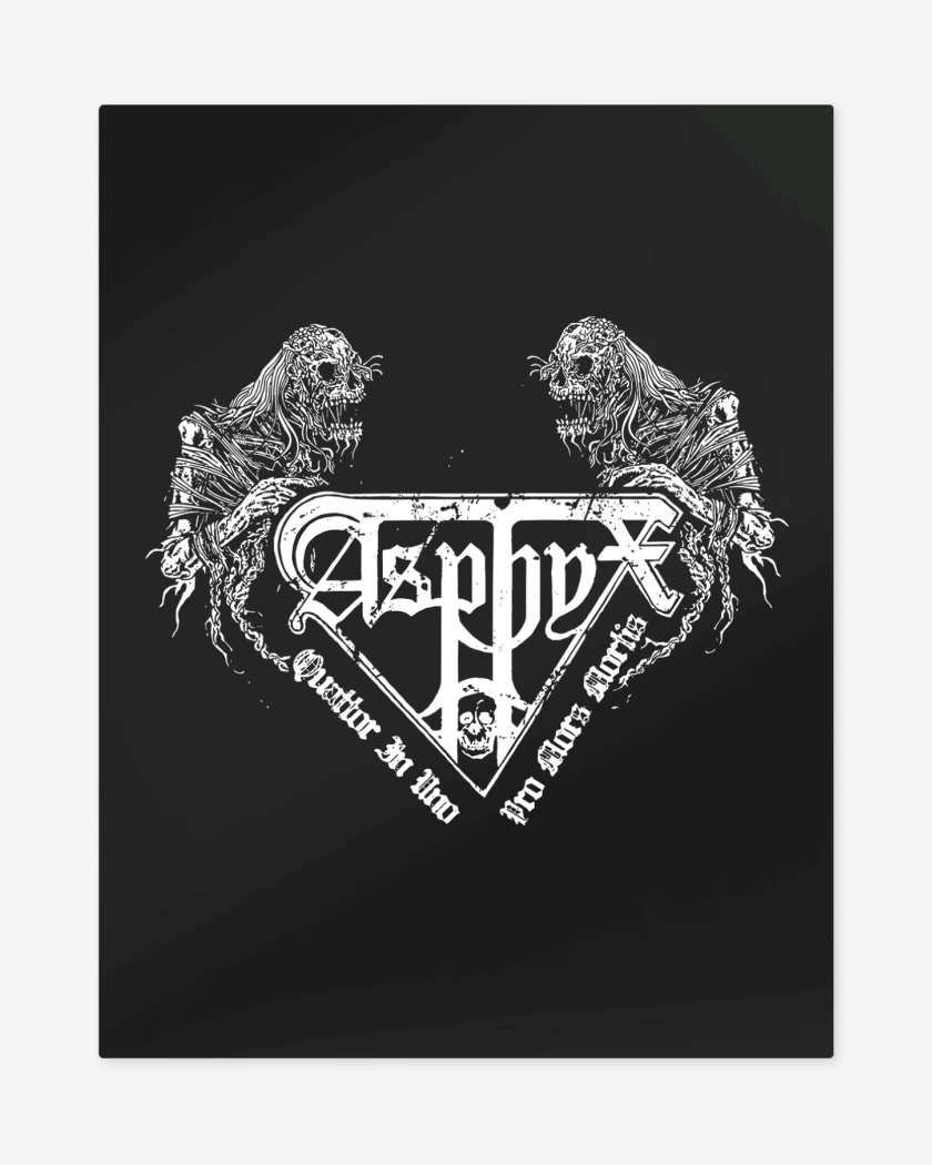 Print metalico Negro de Asphyx Logo I