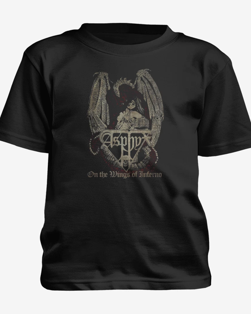 Polera de niño Negro de Asphyx On the Wings of Inferno