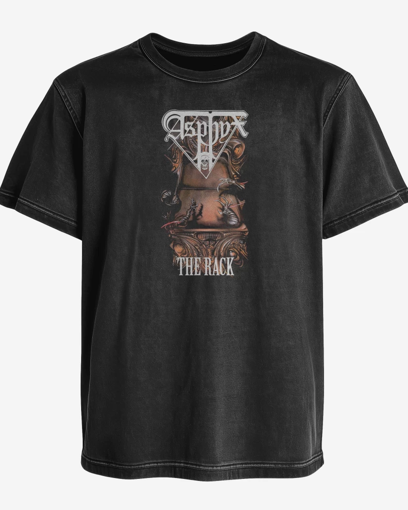Polera desgastada Negro de Asphyx The Rack