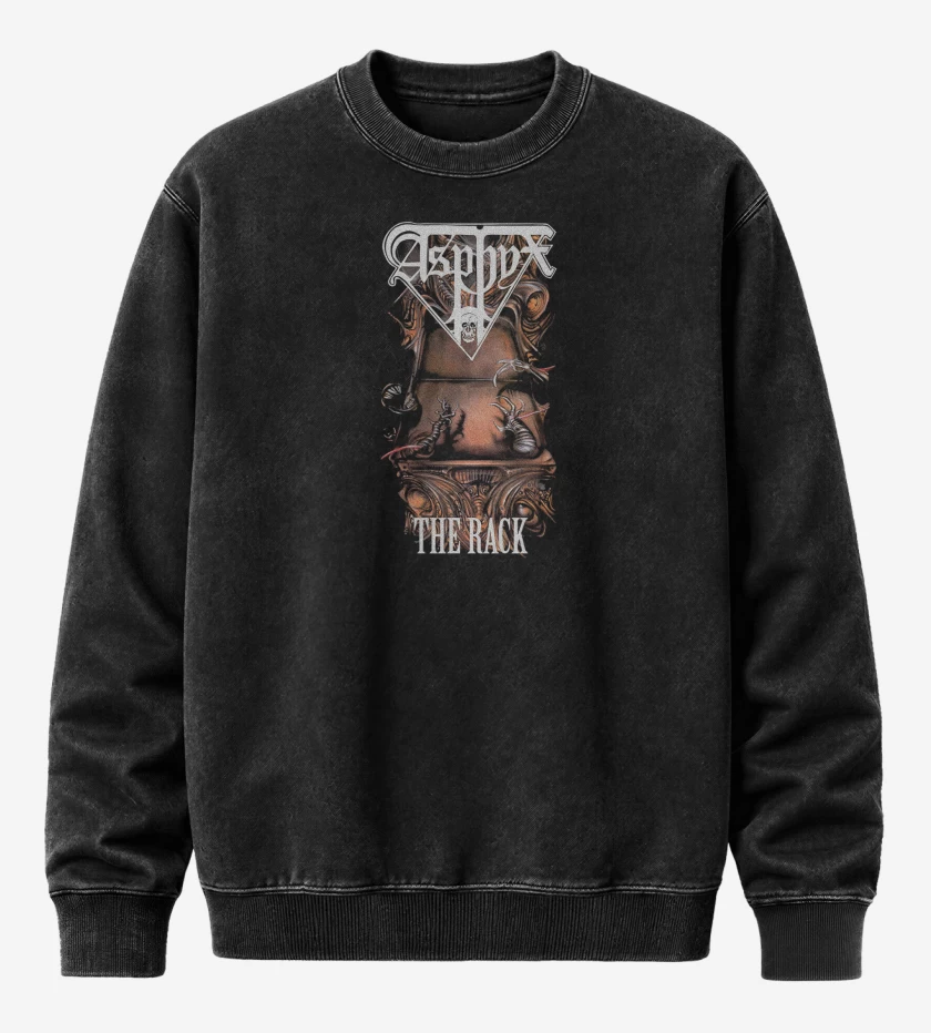 Poleron Polo Acid Wash Negro de Asphyx The Rack