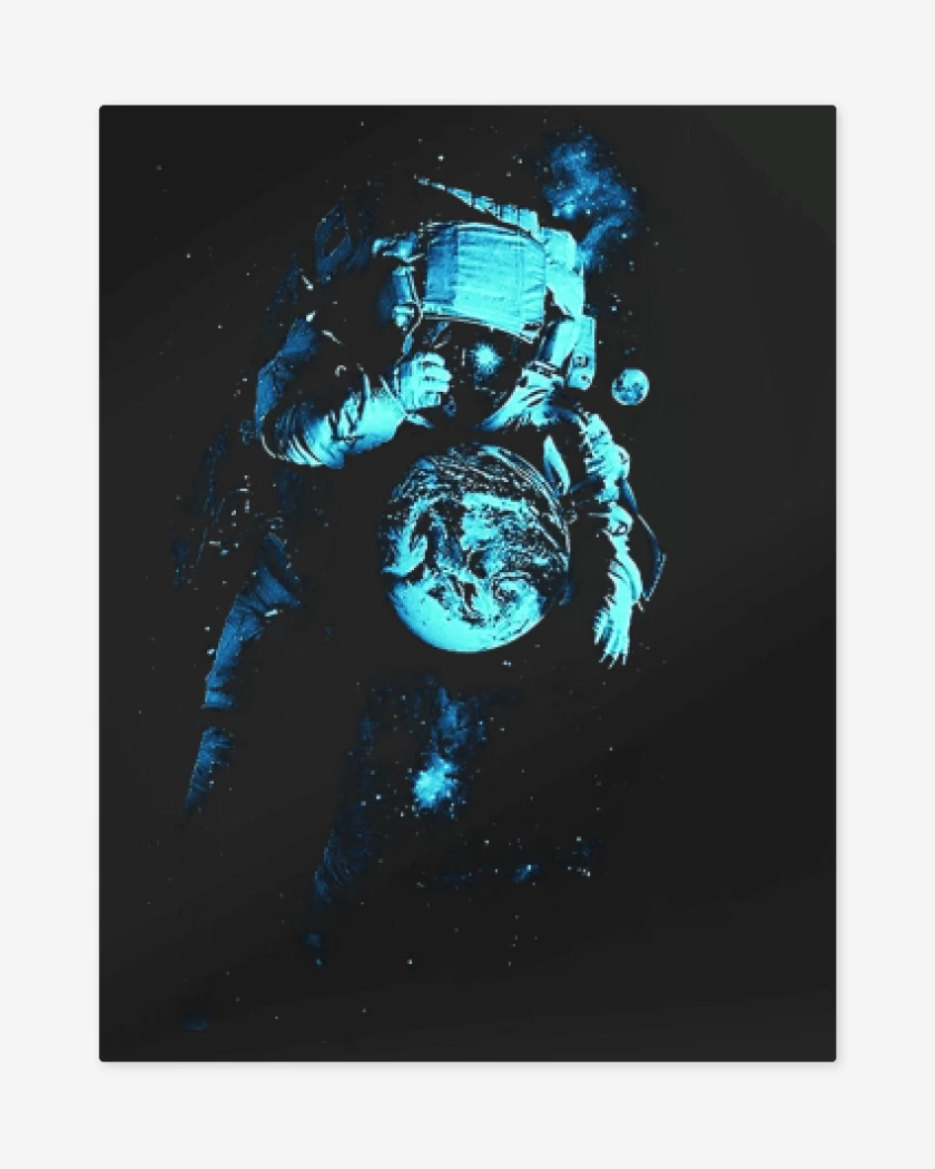 Print metalico Astronauta 7