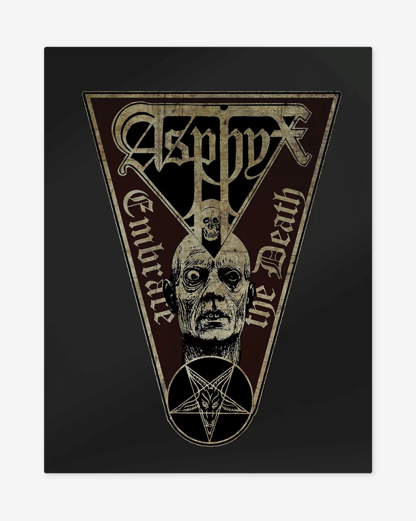 Print metalico Negro de Asphyx Embrace the Death