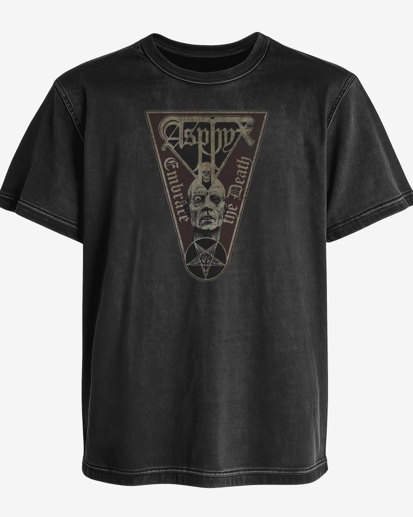 Polera desgastada Negro de Asphyx Embrace the Death