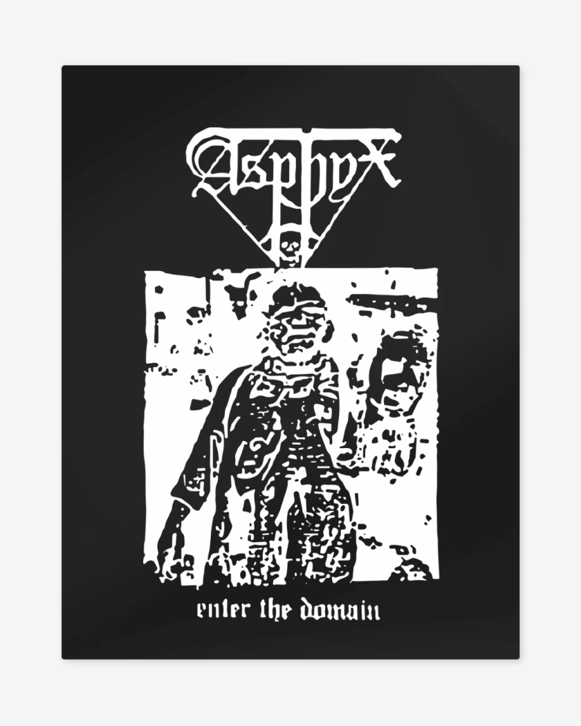 Print metalico Negro de Asphyx Enter the Domain B
